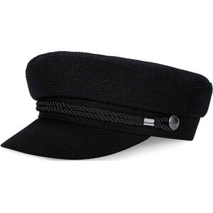 WETOO Women Fiddler Cap Newsboy Hat Visor Beret Cap Paperboy Gatsby Black